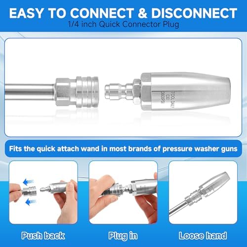 Tool Daily Turbo Nozzle Pressure Washer Stainless Steel, 360° Rotating - Image 6