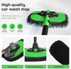 HIPPIH 15° Curved Car Wash Brush with Long Handle, 2 Scratch-Free Mop Heads - Image 6
