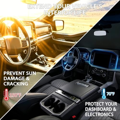 Windshield Sun Shade for Ford F-150 2021-2026 Accessories Foldable - Image 2