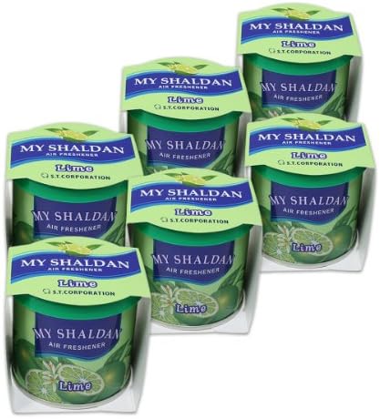 Pack of 6 My Shaldan Japanese Car Cup-Holder Natural Air Freshener Cans (Lime Scented) by AutoDynasty