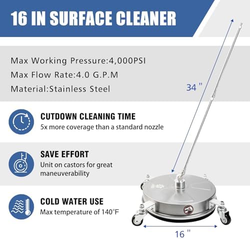 JANZ 16'' Pressure Washer Surface Cleaner - Image 2