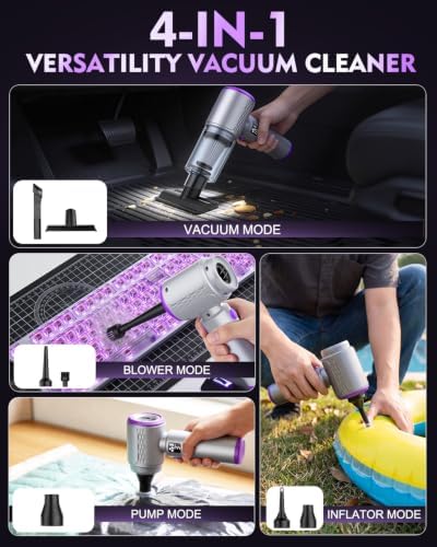 Hayousui 16KPa Handheld Car Vacuum Cleaner Cordless with LCD Screen - Image 3