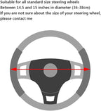 YHONGJT Soft Microfiber Leather Steering Wheel Cover, Universal 15 Inch for Women Girls, Fit Vehicles, Sedans, SUVs, Vans, Trucks - Light Pink - Image 5