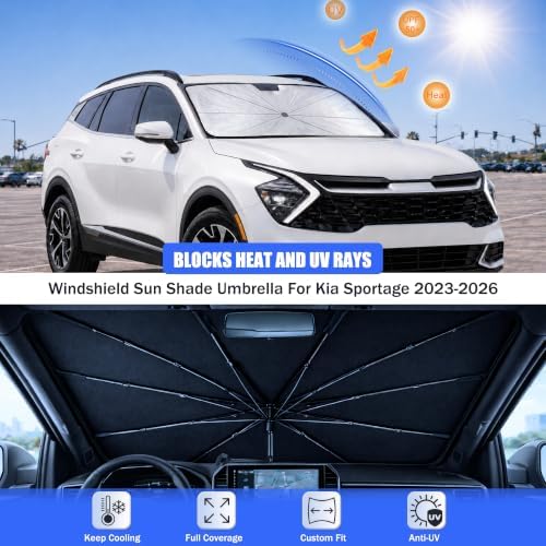 Car Windshield Sun Shade Umbrella for Kia Sportage 2023-2026 - Image 3