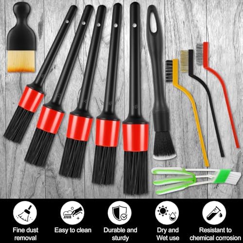 REGUICORP 13PCS Car Detailing Brush Set, Car Detailing Brush Kit, Ultra No Soft Scratch Detailing Brush, Car Cleaning Brushes for Interior or Exterior - Professional Dusting Cleaning Supplies - Image 7