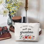 DILSJ Grandma Gifts Makeup Bag, Grandma Gifts For Christmas From Grandson Grandkids Cosmetic Bags For Women, Grandmother Gift Zipper Makeup Pouch Travel Organizer Toiletry Bag - Image 2