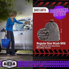 AIDEA Car Wash Mitt Microfiber, 1PK, Car Wash Brush, Grey, 7.12''X10.14'' - Image 2