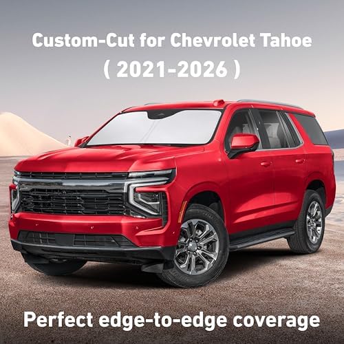 EcoNour Windshield Sunshade Compatible for Chevrolet Tahoe 2021-2025 2026 - Image 2