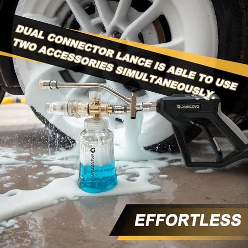 Raincovo Foam Cannon with Pressure Washer Gun, Dual Connector Accessories - Image 2