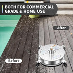 LidoDola 14'' Pressure Washer Surface Cleaner, Power Washer Accessory - Image 6