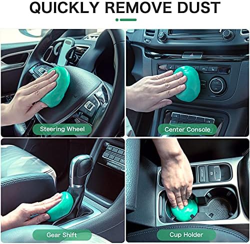 TICARVE 2Pack Cleaning Gel for Car Detailing Vent Cleaner Cleaning Putty Gel Auto Detail Tools Car Interior Cleaner Cleaning Mud for Cars and Keyboard Cleaner Cleaning Slime Green (320g/11.2oz) - Image 3