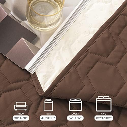 Waterproof Blanket Couch Cover for Dogs Non-Slip Pet Sofa Protector | Tcksstex Non-slip waterproof couch cover scratch resistant machine washable protects sofa bed car（68x82-Chocolate） - Image 6