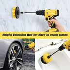 18 Pack Drill Brush Attachment Set, Power Cleaning Scrub Brushes for Drill, Extend Long Attachment, All Purpose for Car Detailing, Bathroom, Carpet, Tile Grout, Sinks, Corners - Image 7