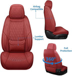 Car Seat Covers Full Set Custom Fit For Toyota Sienna 2021-2026, Red | Lumbar Support, Premium Faux Leather, Breathable, Anti-Slip, Airbag Compatible, Waterproof, Car Seat Protectors, 2 Row-5Seat - Image 6