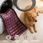 Dog Car Seat Cover for Back Seat, Purple Flannel Pet Bed Mat, Non-Slip Waterproof Bottom, Washable Dog Bed & Seat Protector for Cars SUVs Trucks, Fits Backseat Extenders, 59.1 x 23 Inches - Image 4