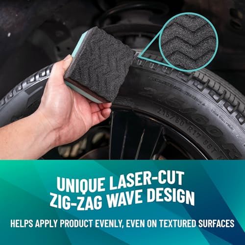 Chemical Guys, Wonder Wave Durafoam Large Tire Shine Applicator, 4 Pack - Image 3