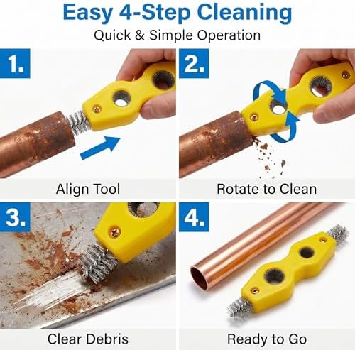 2 PCS Car Terminal Cleaner Spray, 4-in-1 Terminal Post Cleaner Brush with Steel Wire, Cleaning Tool for Terminals and Connectors, Universal for Most Cars, Trucks, SUVs (Yellow) - Image 6