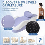 Intimacy Pillow Wedge - Sweet Spot Pillow for Couples, Memory Foam Ergonomic Support Cushion, Multi-Position Couples Pillow, Removable Washable Cover for Relaxation & Play (Purple Grey) - Image 3