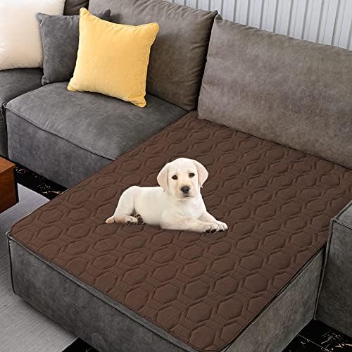 Waterproof Blanket Couch Cover for Dogs Non-Slip Pet Sofa Protector | Tcksstex Non-slip waterproof couch cover scratch resistant machine washable protects sofa bed car（40x50-Chocolate） by TcksstexFauxFurDogBedCover