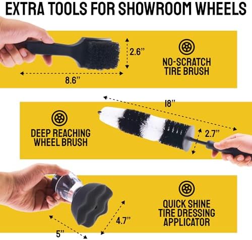 Car Detailing Brush Set 9-pc, Car Detailing Kit Interior by Detail Dudes - Image 4