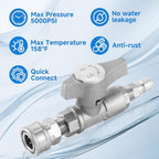 Ball Valve Pressure Washer– 3/8" Quick Connect Shut Off Valve - Image 4