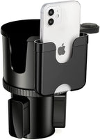 Cup Holder Expander, Adjustable Car Cup Holder for Car with Phone Holder, Automotive Cupholders for for Yeti, Hydro Flasks Bottle with Expandable Base, Cars Cupholder Insert by HoneTeek