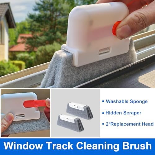 XANGNIER Window Track Cleaning Tools,Window Sill Cleaner Tool Kit,8 Pcs - Image 3