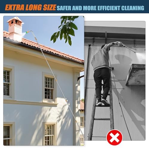 10 Pack 9 FT Pressure Washer Wand, Gutter Cleaning Tools from the Ground - Image 4