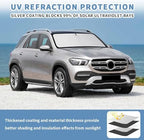Front Windshield Sun Shade Custom Fit Compatible for Mercedes Benz GLE63/53/580/450/400/350/300 2019-2024 Sunshade Foldable UV Ray Reflector Visor Accessories Shield Cover Reflective - Image 3