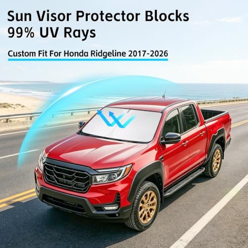 Windshield Sun Shade for Honda Ridgeline 2017-2026 Sunshade - Image 2