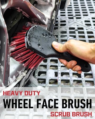oesee 8PCS Wheel Cleaning Kit with Microfiber Brush & Rubber Grip Tire Brush, Twist Loop Drying Towel, Detailing Brush, Applicator for Car Rim and Tire Care - Image 4