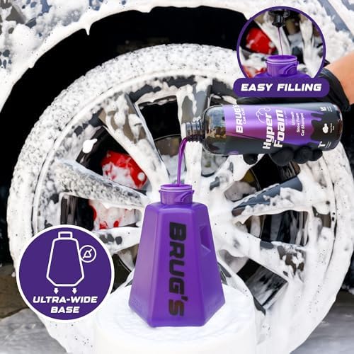 Brug's™ Pro Foam Cannon V2 - Professional Car Wash Foam Gun for Pressure Washer - Adjustable Spray Blaster, 1.1mm Orafice, Wide Neck Bottle, 1/4" Quick Connector - Snow Foam Cannon - Image 3