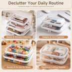 2 Pack Clear Hard Shell Zipper Case Diaper Organizer | 1.0mm Hard Shell, Upgraded Large Zipper Pulls, Clear Travel Pouches, Smooth Zipper Closure, Holds Shape - Image 3
