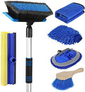 Wontolf 62'' Car Wash Brush with Long Handle, Scratch-Free Soft Bristles Sturdy Car Wash Mop Kit, Complete Car Cleaning Brush Kit Wash Mitt Towel Windshield Squeegee Wheel Tire Brush for Car Truck RV by Wontolf