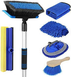 Wontolf 62'' Car Wash Brush with Long Handle, Scratch-Free Soft Bristles Sturdy Car Wash Mop Kit, Complete Car Cleaning Brush Kit Wash Mitt Towel Windshield Squeegee Wheel Tire Brush for Car Truck RV by Wontolf