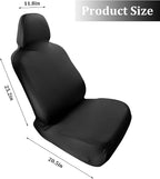 Car Seat Cover, Elastic Waterproof Dustproof Vehicle Front Seat Protector, Scratch Proof Automotive Interior Front Chair Cover Accessories, Universal Fit (Black) - Image 2