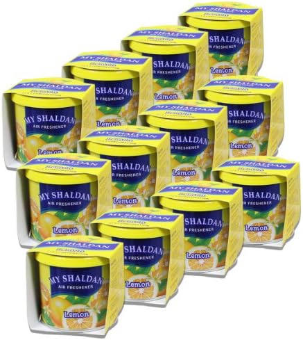 Auto Dynasty My Shaldan Japanese Car Cup-Holder Natural Air Freshener Cans - Lemon Scented (Pack of 12) by AutoDynasty