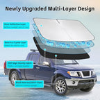 Windshield Sun Shade for Nissan Frontier 2005-2021 Sunshade - Image 3