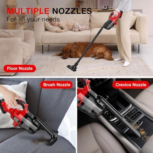 Cordless Vacuum Compatible with Milwaukee 18V Battery, Handheld HEPA Filter - Image 5