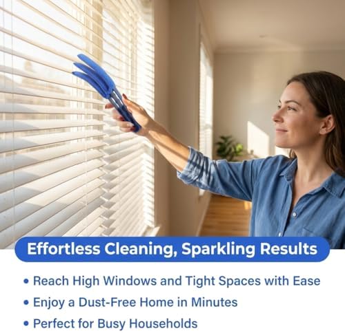 2PCS Blind Cleaner Brushs with 7 Reusable Microfiber Sleeves Brush, Window Blind Duster Tool Blind Cleaner Tool for Window, Car Air Condition, Fans, Exhaust Vent - Image 7