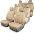 FH Group Custom Fit Car Seat Covers Specifically Made for 2011-2020 Toyota Sienna 7 Passenger, Car Seat Cover Full Set, Automotive Seat Covers in Solid Beige Faux Leather, Waterproof and Washable by FHGroup