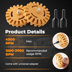 Gomake Eraser Wheel Decal Remover Tool Kit Rubber Eraser Wheel for Drill - Image 2