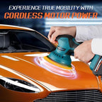 Protmex Cordless Car Buffer Polisher w/ 2x2000mAh 21V Batteries, Blue - Image 6