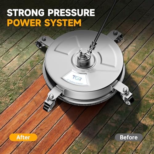 TOR 14" Pressure Washer Surface Cleaner 4000 PSI Stainless Steel, 4 Wheels - Image 6