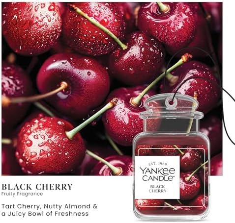 Yankee Candle Car Jar Ultimate Black Cherry, Up to 30 Days Continuous Fragrance, True-to-Life Scent, Essential Oils, Ideal for Cars and Small Spaces - Image 2