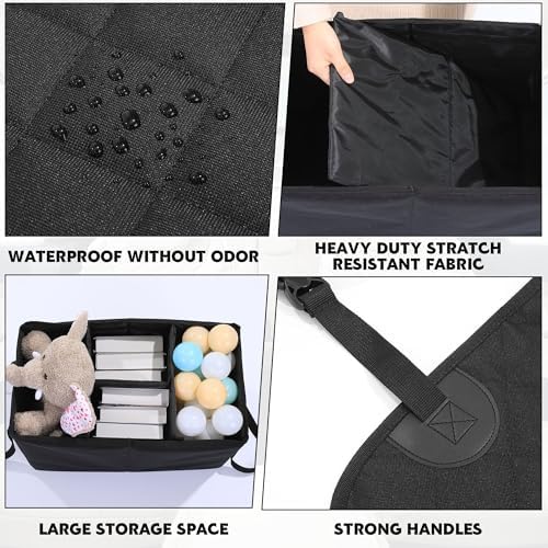 HOMBYS Back Seat Extender for Dogs,Dog Car Seat Cover with Storage Car Organizer,Dog Car Seat Extender with Storage for Front or Back Seat,Waterproof Scratch Proof Cover for Cars Trucks and SUVs,Large - Image 5