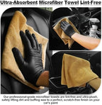 10PCS Car Cleaning Kit, Car Detailing Kit Interior Cleaner, Long Bristle Horse Hair Leather Cleaning Brush, Car Detailing Brushes, Microfiber Cloth & Applicator, Car Cleaning Supplies for Interior - Image 5