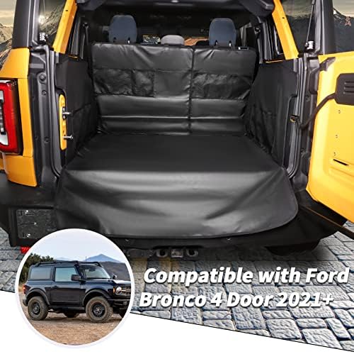 Jimen Compatible with Ford Bronco 4 Door 2021-2023, Pet Trunk Cargo Liner, Waterproof Cargo Cover Dog Mat Protector - Image 2
