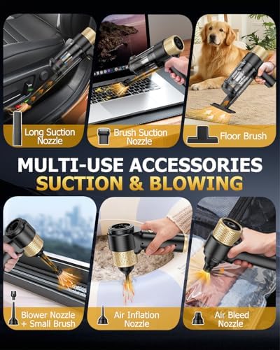 AHNR Handheld Car Vacuum Portable Cordless, 16000PA Hand Vacuum Cleaner - Image 3