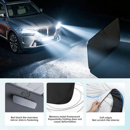 Windshield Sun Shade for BMW X7 2018-2026 Sunshade - Image 5